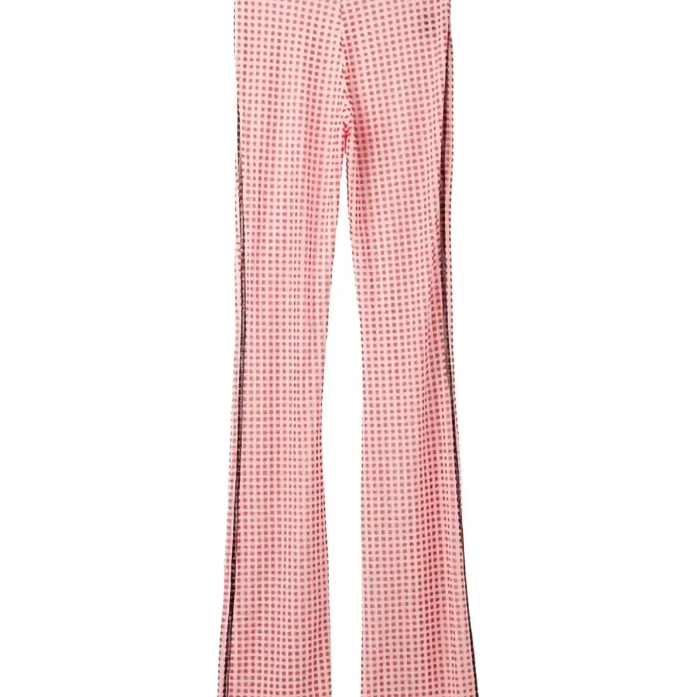 Брюки в клетку "гингем"