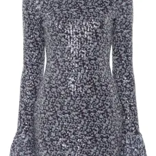 Платье мини с пайетками