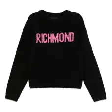 Свитер вязки интарсия с логотипом