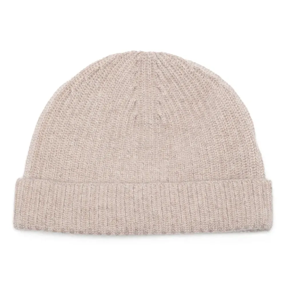 Кашемировая шапка бини в рубчик Кашемировая шапка бини в рубчик