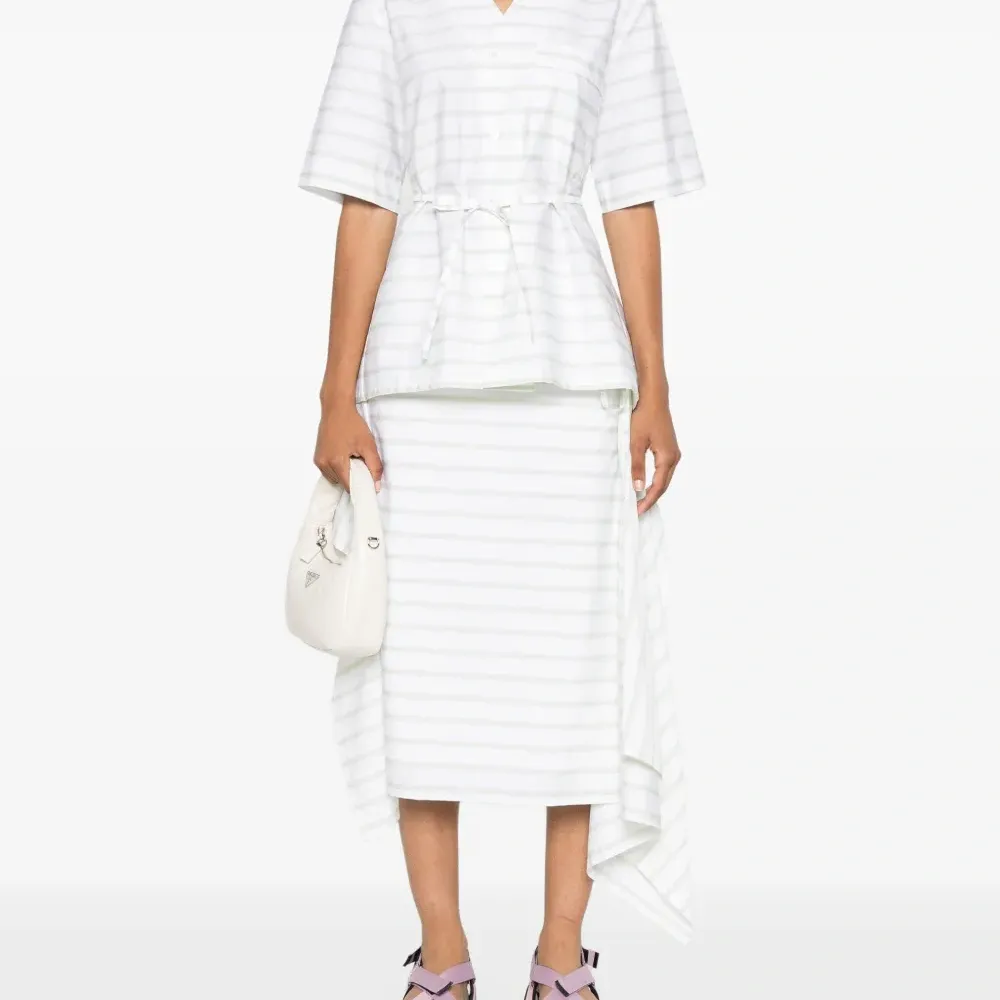 Поплиновая юбка в полоску