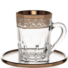 Набор из стакана для чая и блюдца