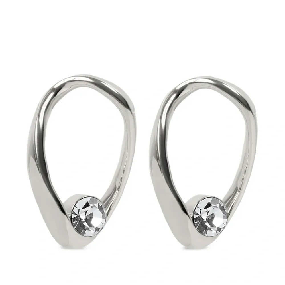 Овальные серьги-кольца