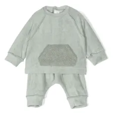 Комплект из топа и брюк с вышитым логотипом Комплект из топа и брюк с вышитым логотипом