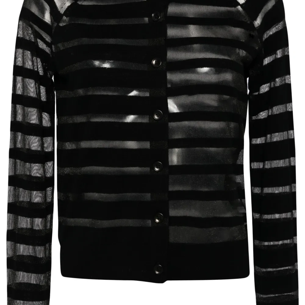 Полосатый кардиган с длинными рукавами