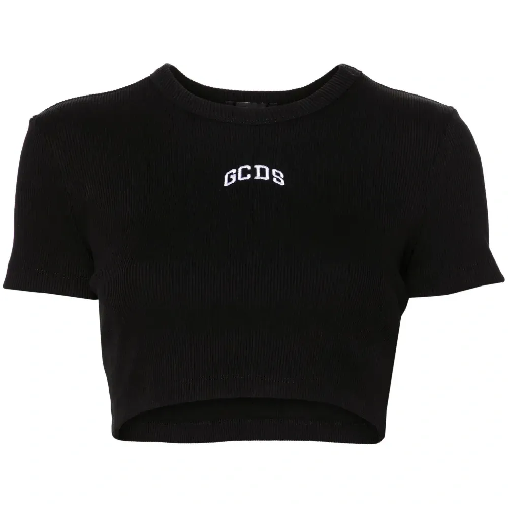 Укороченная футболка с логотипом