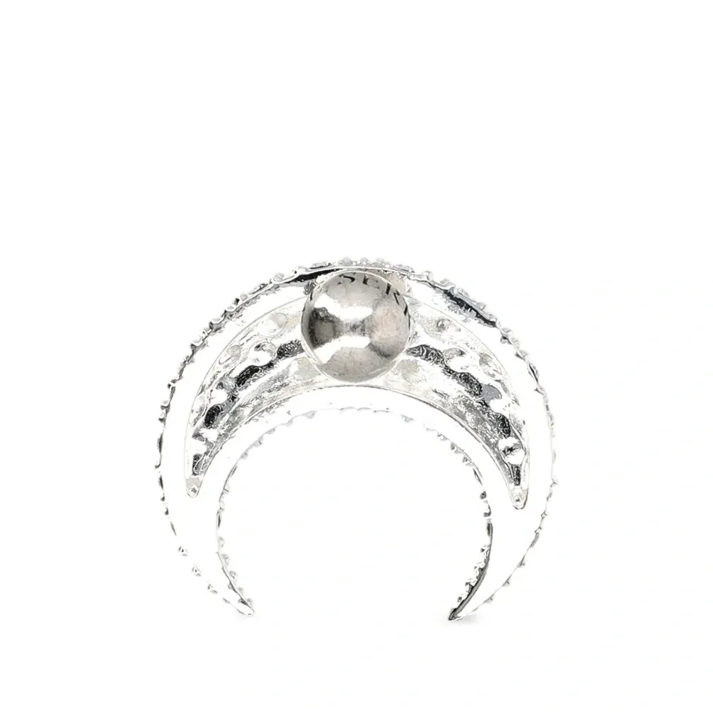 Серьга Moon со стразами