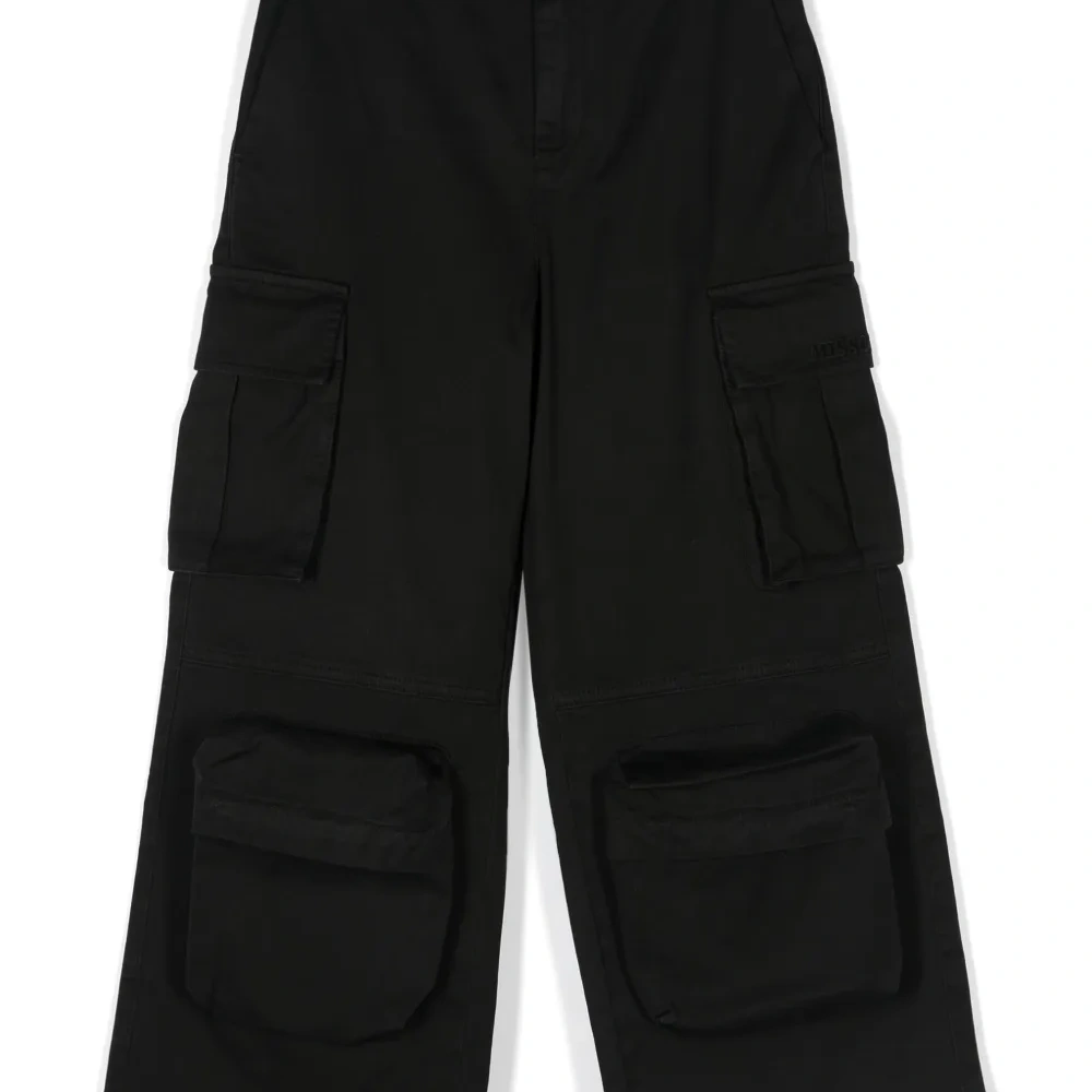 Брюки карго с вышитым логотипом