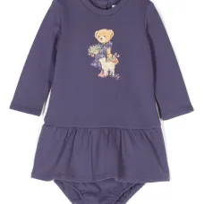 Флисовое платье с принтом Polo Bear