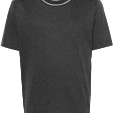 Футболка с контрастным воротником