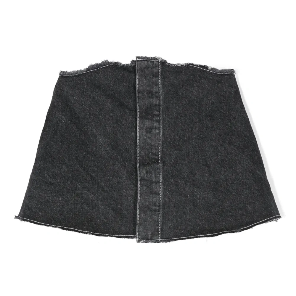 Джинсовый топ с необработанными краями