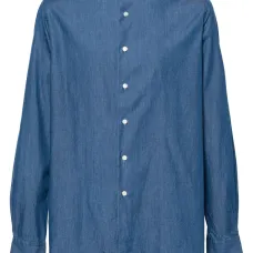 Джинсовая рубашка с длинными рукавами