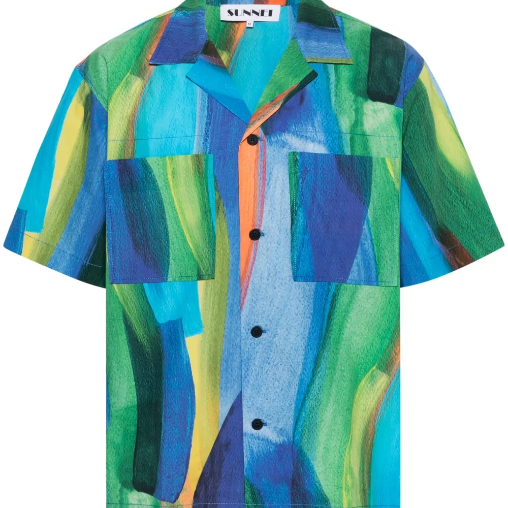 Рубашка с абстрактным принтом