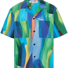 Рубашка с абстрактным принтом