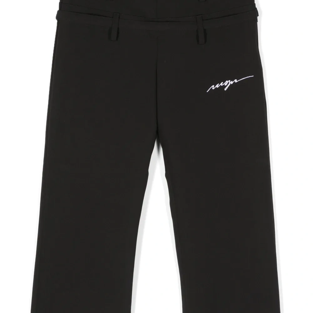 брюки с вышитым логотипом