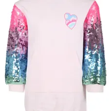 Платье-толстовка с пайетками