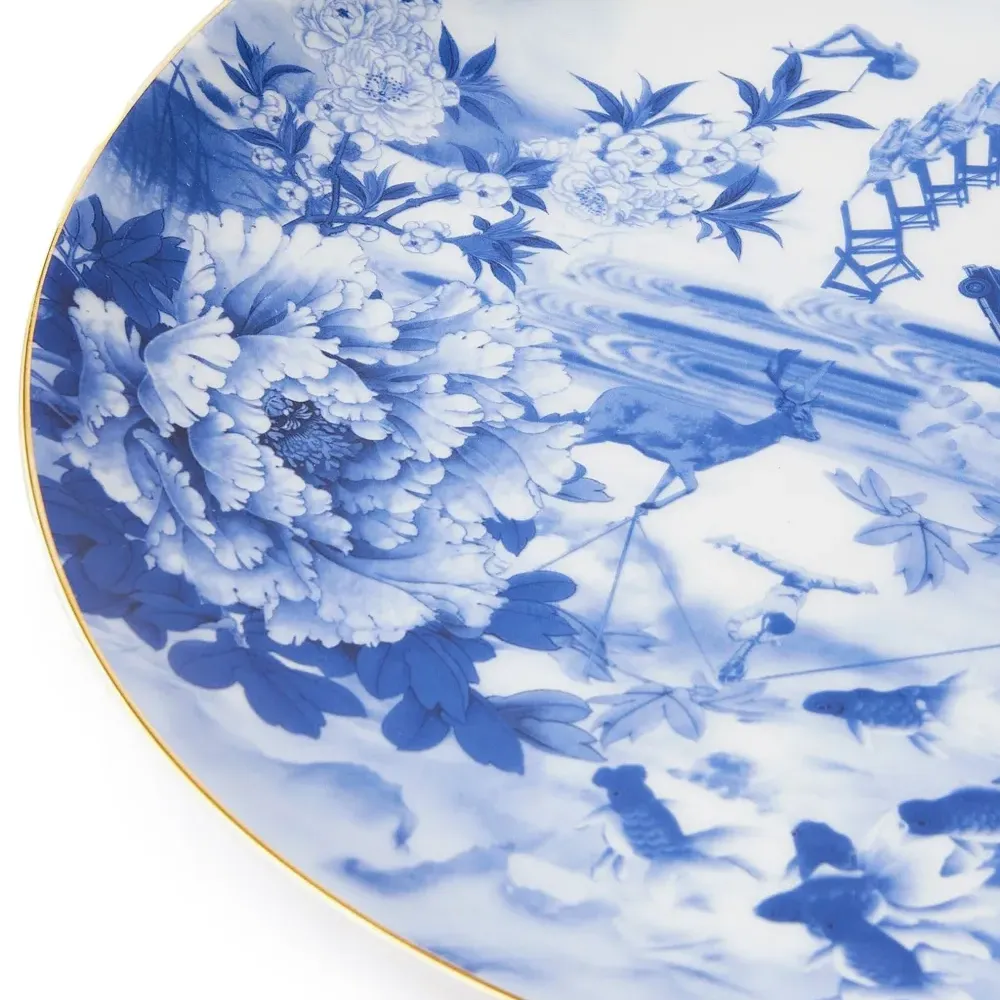 Большая тарелка Peony из коллаборации с Jacky Tsai