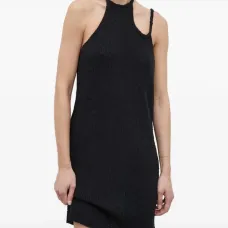 Платье мини с вырезом