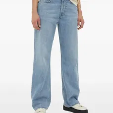 Брюки с эффектом потертости