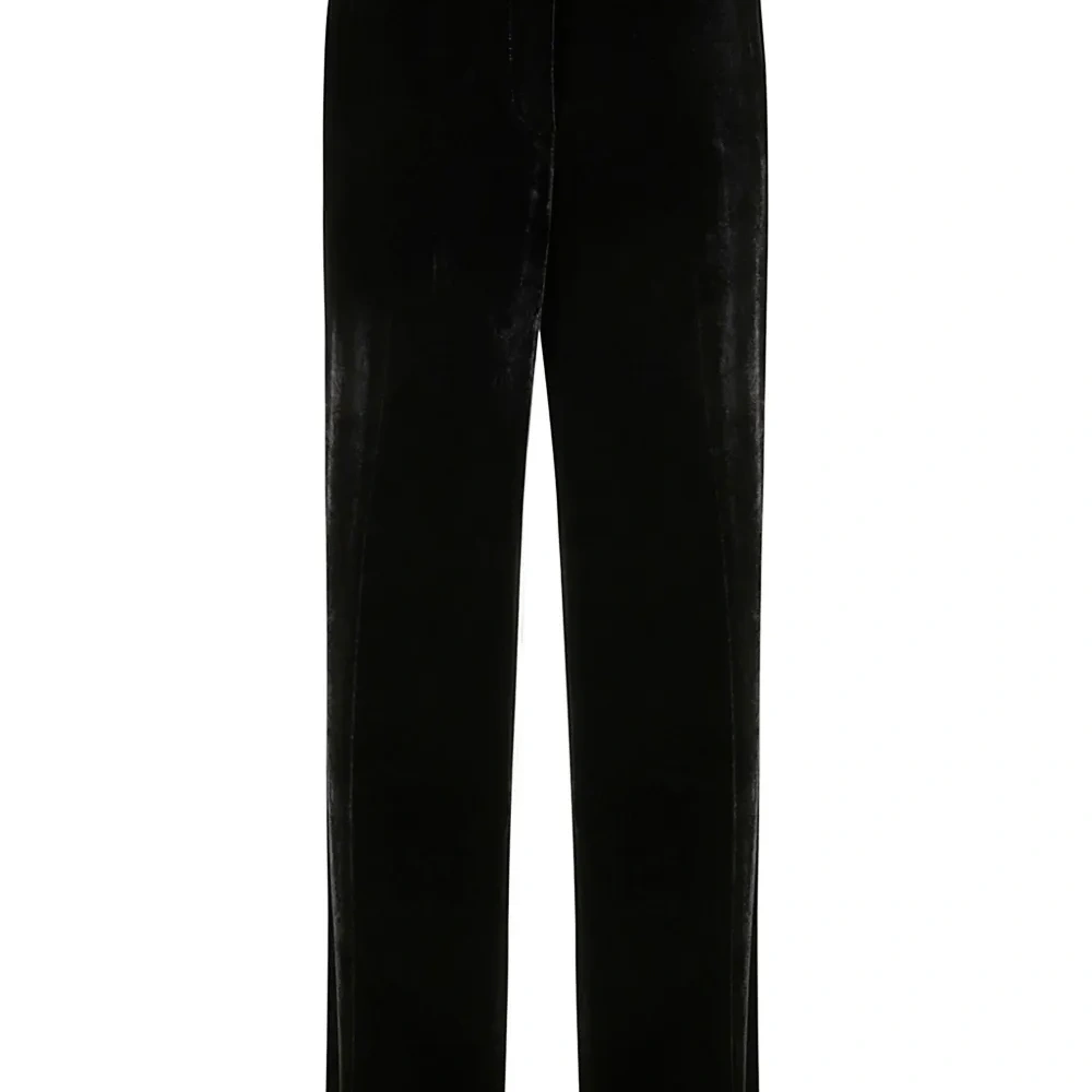 Бархатные брюки прямого кроя