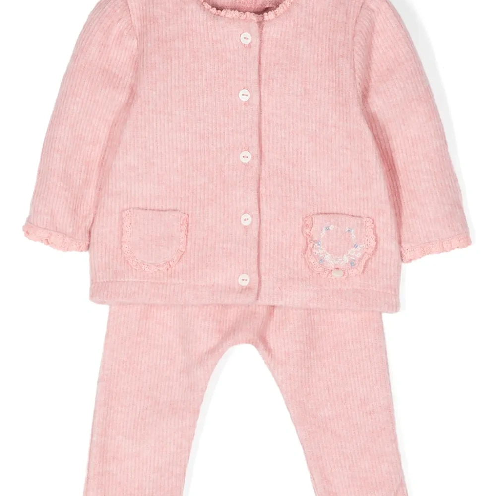 Комплект из кардигана и легинсов с кружевом