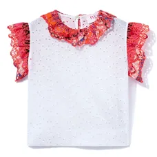 Блузка с английской вышивкой