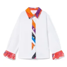 Поплиновая рубашка с принтом Iride