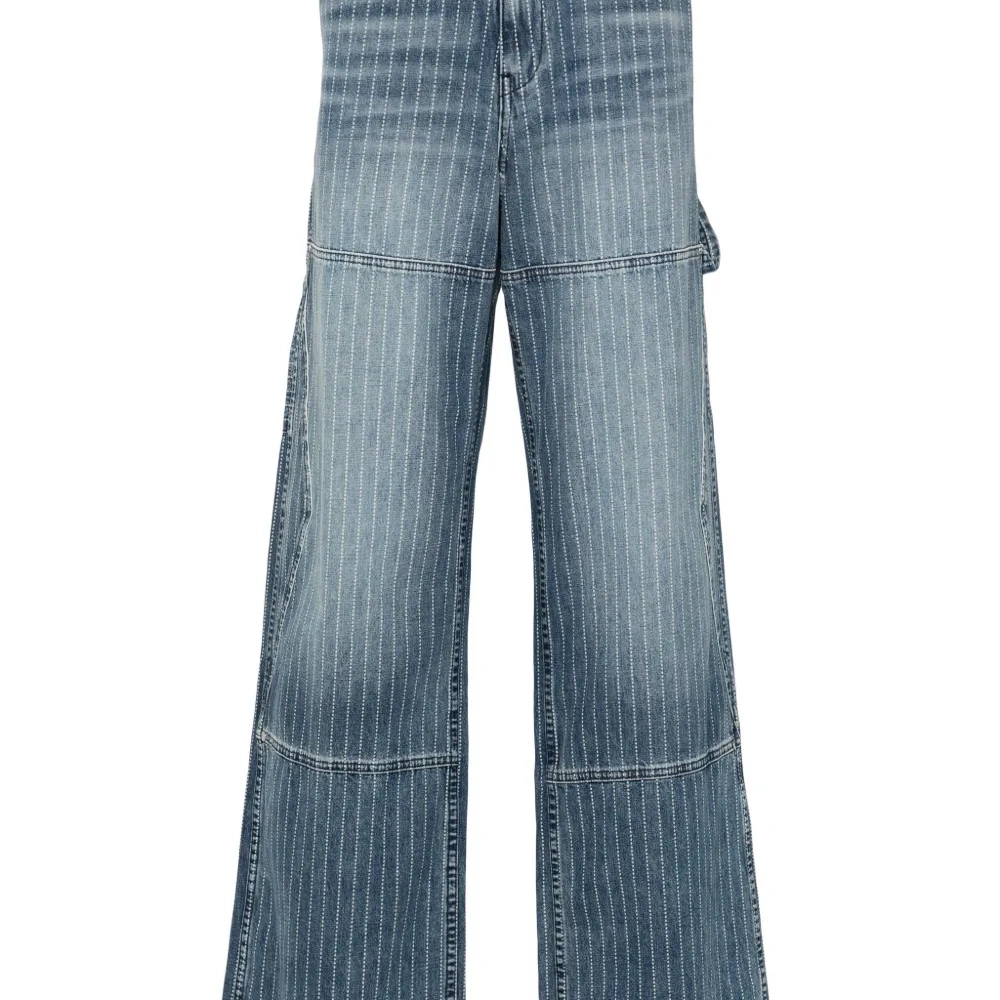 Джинсы в тонкую полоску