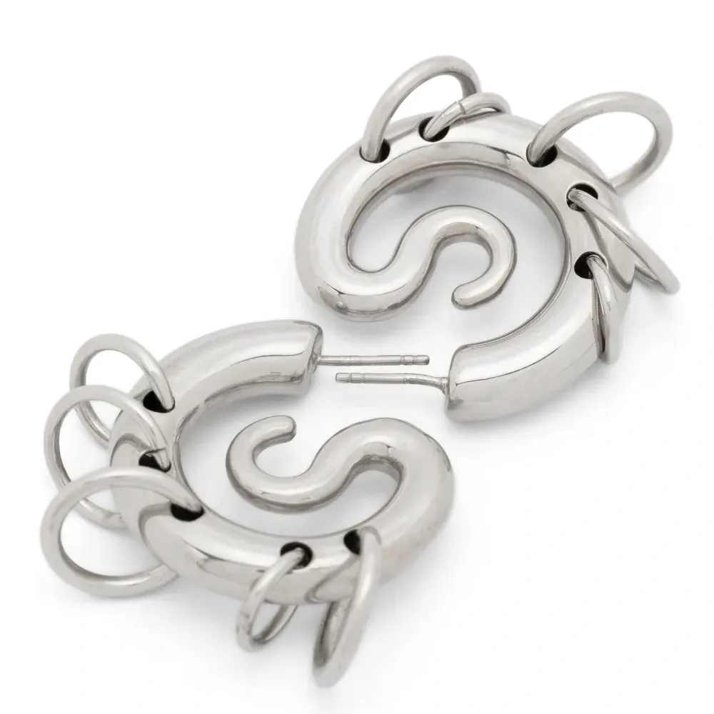 Серьги-кольца Pierced Serpent