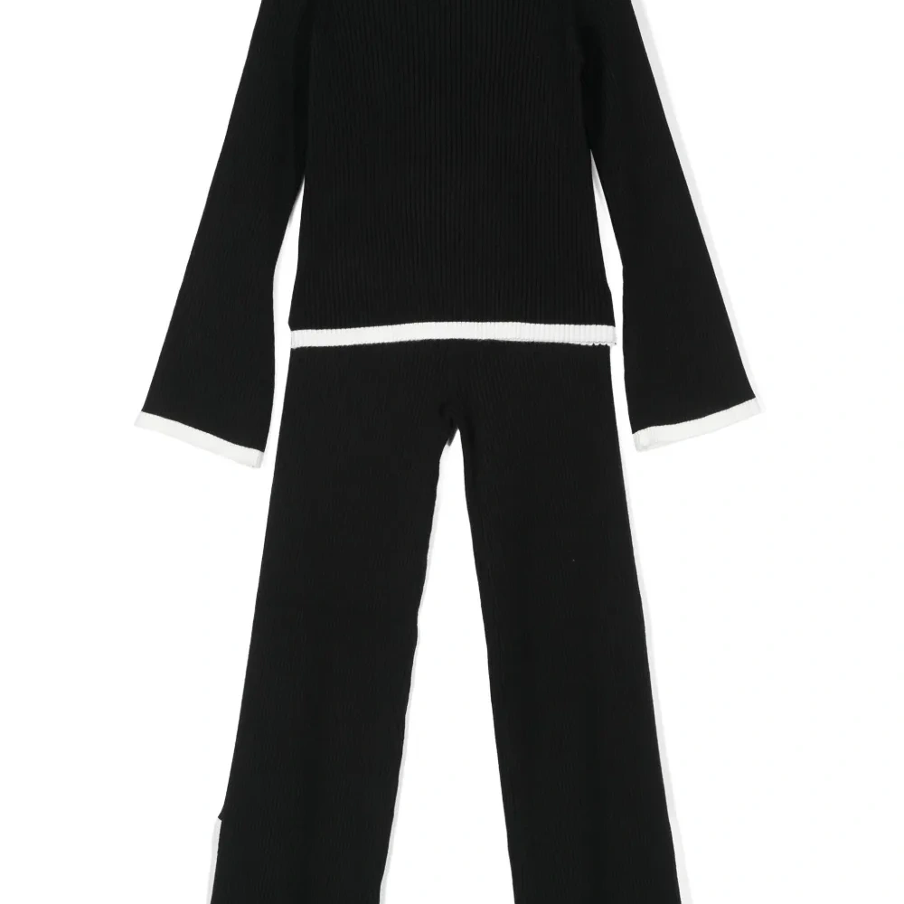 Комплект из топа и брюк в рубчик