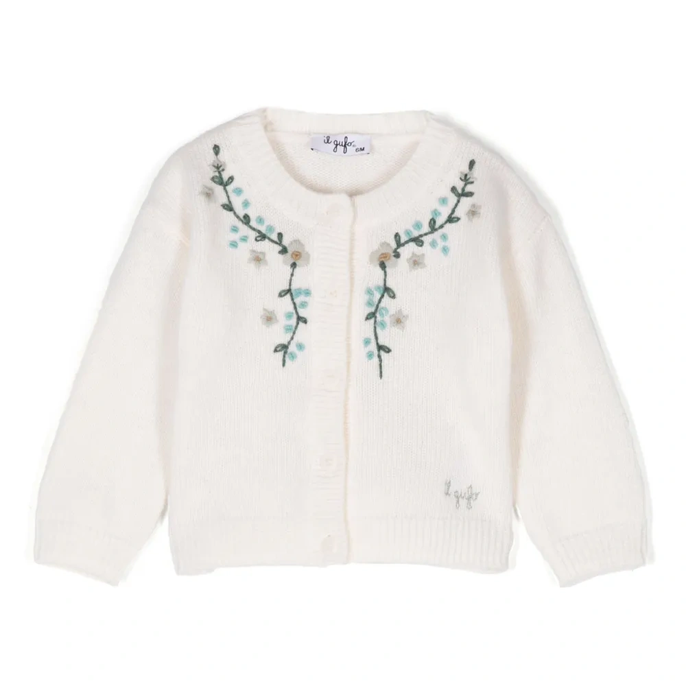 Кардиган с цветочной вышивкой