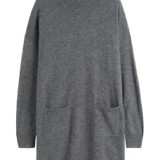 Платье мини с высоким воротником