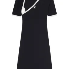 Платье мини с асимметричным вырезом