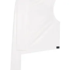 Футболка асимметричного кроя с открытыми плечами