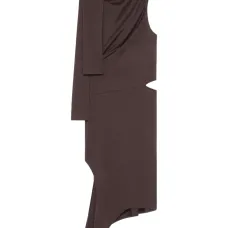 Драпированное платье с вырезами