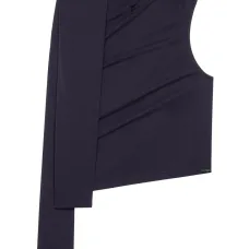 Футболка асимметричного кроя с открытыми плечами