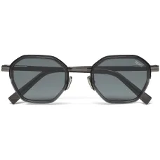 Солнцезащитные очки в шестиугольной оправе