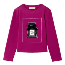 Футболка с графичным принтом и блестками