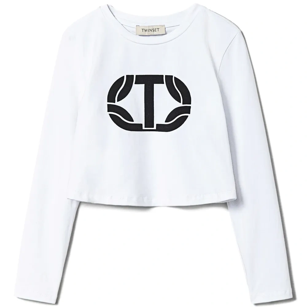 Укороченная футболка с логотипом