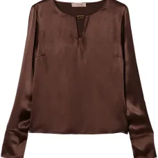 Атласная блузка с логотипом