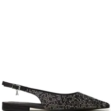 Балетки с ремешком на пятке и стразами Балетки с ремешком на пятке и стразами