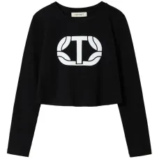 Укороченная футболка с логотипом Укороченная футболка с логотипом