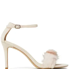 Босоножки с перьями