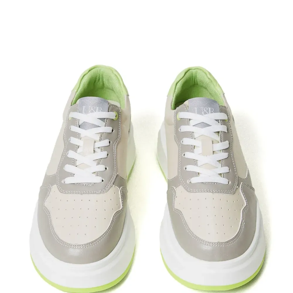 Кроссовки из искусственной кожи в стиле колор-блок