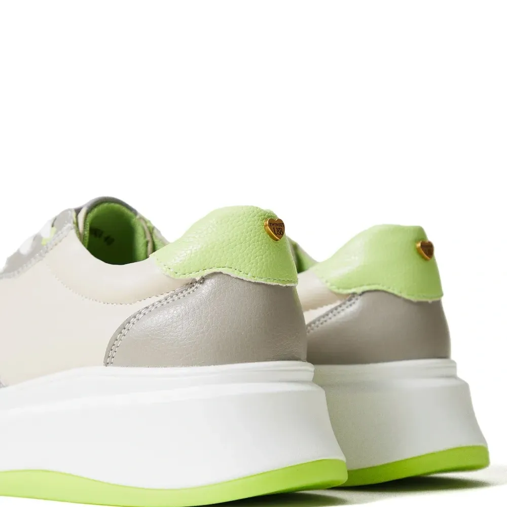 Кроссовки из искусственной кожи в стиле колор-блок