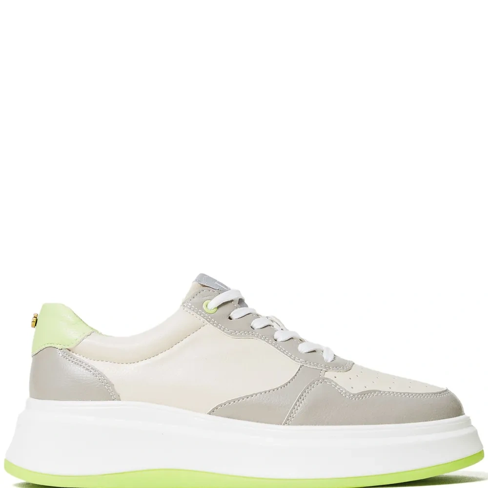 Кроссовки из искусственной кожи в стиле колор-блок