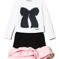 Комплект из топа и юбки с принтом