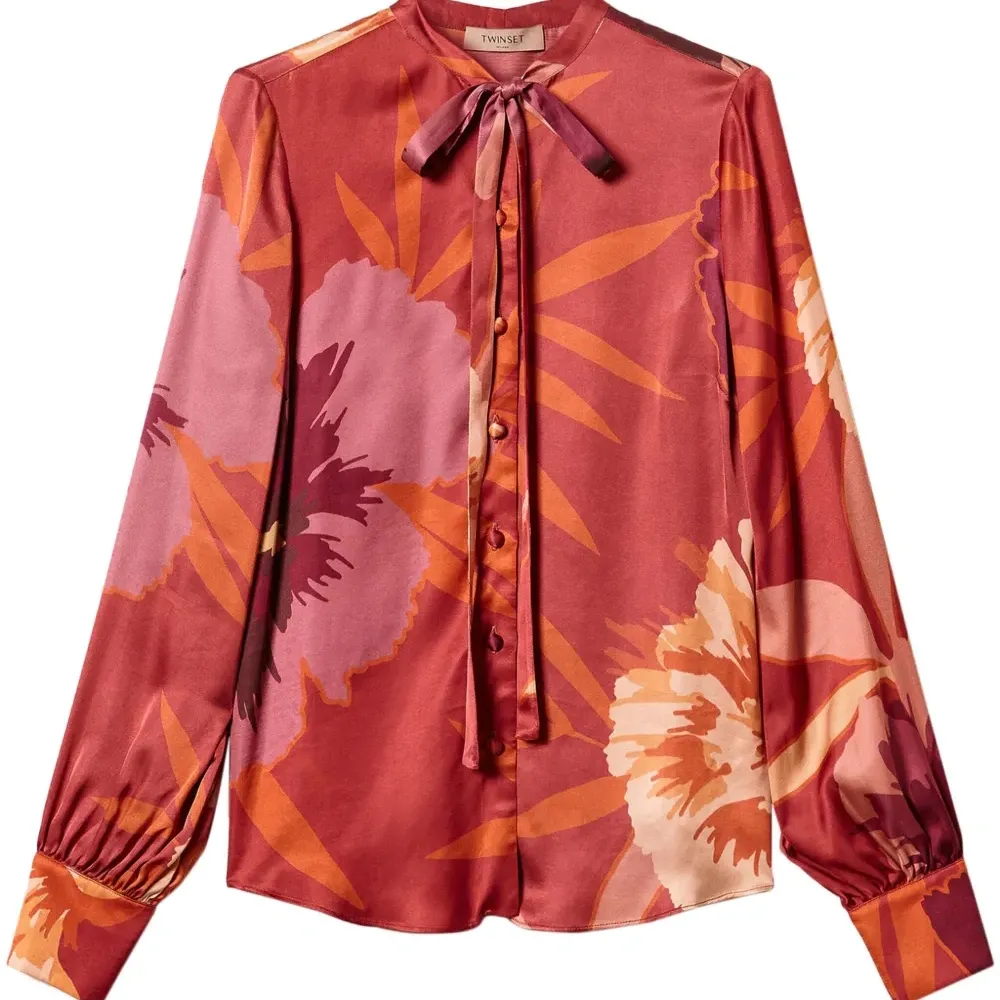 Рубашка с цветочным принтом