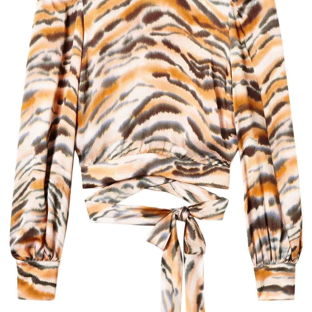 Укороченная блузка с принтом