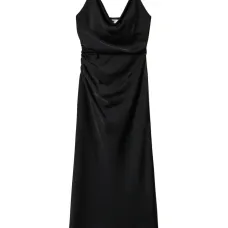 Атласное платье миди Атласное платье миди